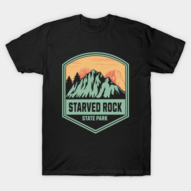 Starved Rock State Park Illinois T-Shirt by Uniman